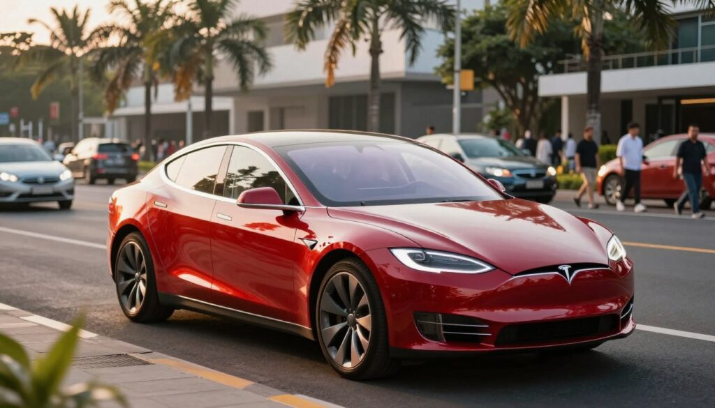 Mobil Tesla Sedan Mobil Tesla Sedan